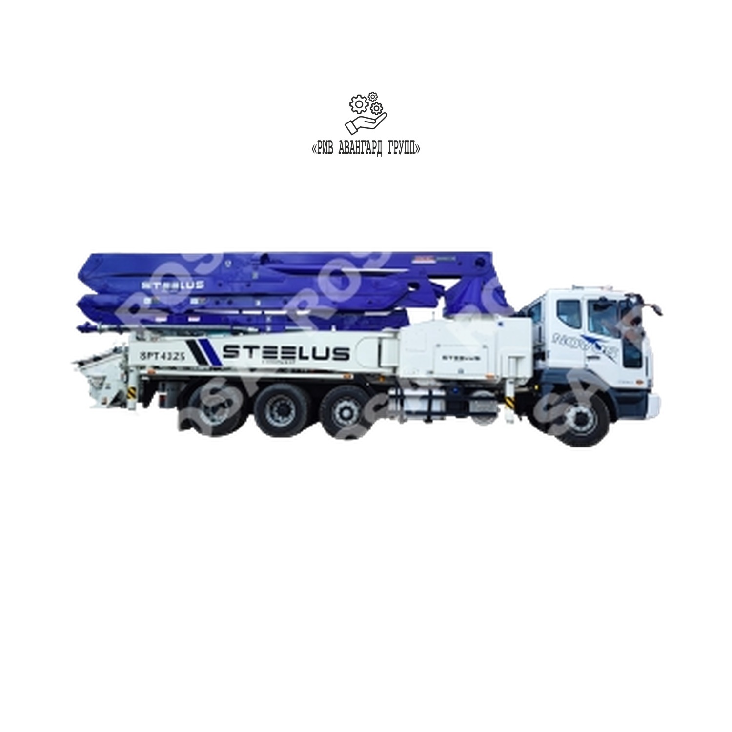 Автобетононасос STEELUS SPT43Z5 на шасси DAEWOO NOVUS CL8KR 6x4 (+ ось)