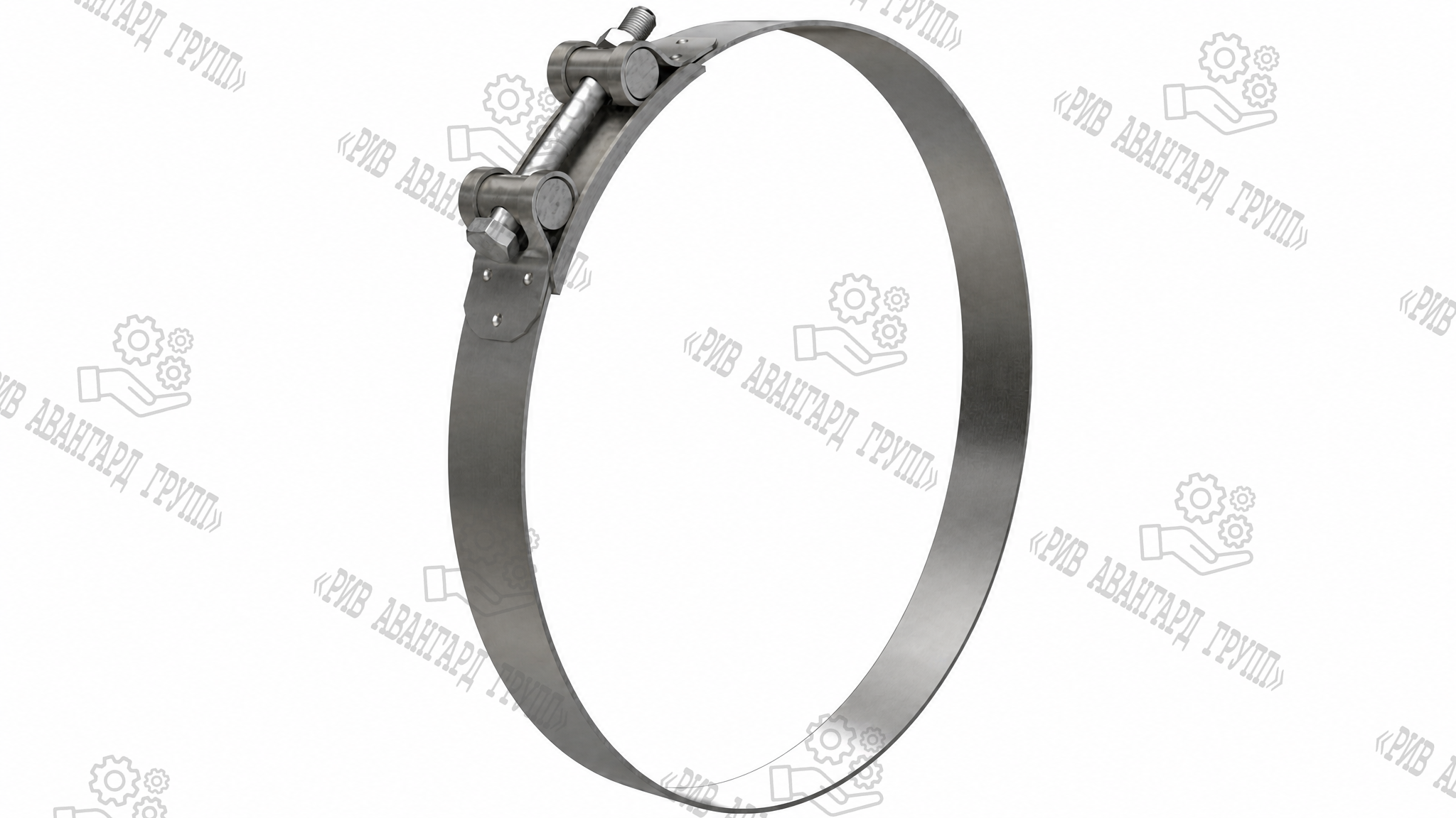 Хомут силовой шарнирный 304-317 28 мм OEM Clamps W1 AI-153