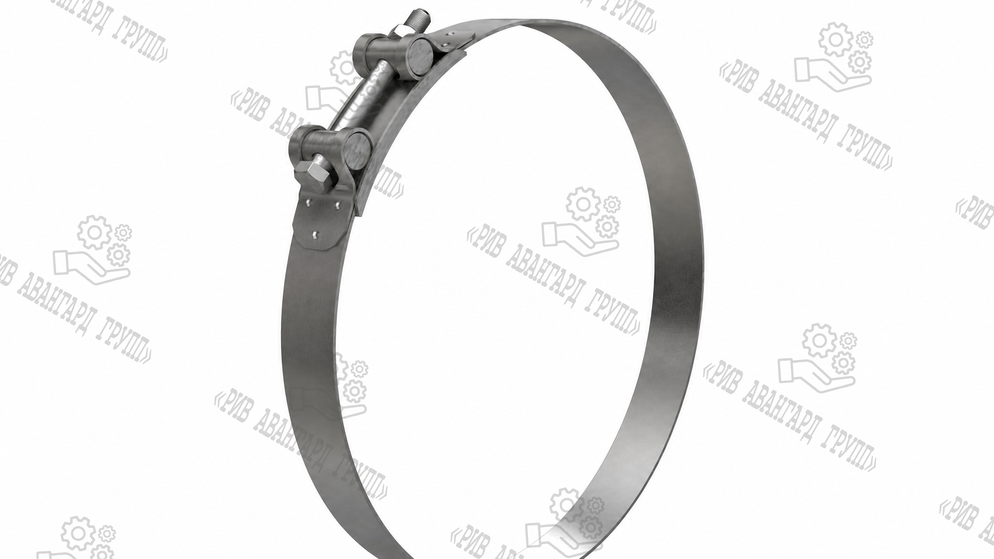 Хомут силовой шарнирный 345-353 28 мм OEM Clamps W1 AI-158